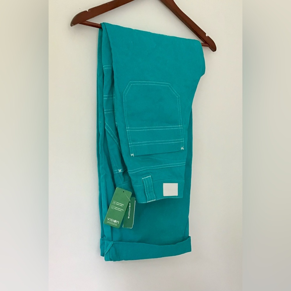 Wide leg turquoise jeans NWT 29